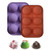 2 Pack 6 Holes Half Round Shape Silicone Mold For Chocolate, Cake, Jelly, Pudding, Handmade Soap, Round Shape Semi Sphere Cake Mold (2pcs-Mix)