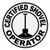 Funny Hard Hat Sticker - Certified Shovel Operator Small Round Reflective Decal Sticker
