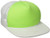 DECKY Flat Bill Neon Trucker Cap, White/Green