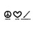 PressFans - Peace Love Didgeridoo Music Musician Car Laptop Wall Sticker
