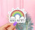 Radiate Positivity Rainbow Vinyl Sticker - for Laptops, Water Bottles and Windows
