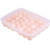 34 Grid Plastic Refrigerator Egg Tray,Deviled Egg Holder with Lid,Clear Egg Storage Container,Stackable Fridge Egg Dispenser Egg Box