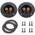 CellCase 2 Pcs 3" Round 2-Way Speaker Box Terminal Binding Post Screw Cup Connector Subwoofer Plug