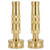 ATDAWN Brass Hose Nozzle, Heavy-Duty Brass Adjustable Twist Hose Nozzle, 2 Pack (3.5")