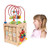 Activity Cube, Learning Cube, 6 in 1 Multipurpose Wooden Activity Cube Bead Maze Toy (Black)