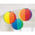 amscan Radiant Rainbow Round Paper Lanterns, 9 1/2", Multicolor