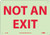 NMC GL15P Exit/Entrance Sign, "NOT AN EXIT", 10" Width x 7" Height, Pressure Sensitive Vinyl, Red on Yellow