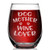 Shop4Ever Dog Mother Wine Lover Laser Engraved Stemless Wine Glass Funny Dog Mom Glass