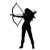 Archery Vinyl Decal Sticker Hunting Bow And Arrow Woman Warrior Laptop Wall Decor