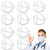 Mask Bracket,10PCS 3D Face Mask Bracket Inner Support Frame for More Breathing Space,Keep Fabric off Mouth,Cool Lipstick Protection Stand,Reusable and Washable