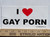 Magnet I Love Gay Porn Magnetic Bumper Sticker Prank