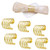 YANGHUOHUO Napkin Rings Set of 6, 6Pcs Gold Napkin Rings Hollow Out Napkin Holders Buckles for Wedding, Dinner Party, Table Decorations