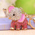 New Lucky Elephant Keychain Bag Charm Rhinestone Anmial Key Ring Cute Gift, Pink