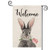 AVOIN Welcome Rabbit Garden Flag Vertical Double Sized, Spring Easter Bunny Tulip Holiday Yard Outdoor Decoration 12.5 x 18 Inch