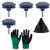 TEZONG Lawn Mower Blade Sharpener Lawnmower Sharpener Universal for Power Drill Hand Drill 4PCS