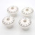 4 PCs Vintage Style Ceramic Round Knobs Handles Pulls with Roman Numeral Clock Pattern for Cabinet Drawer Door