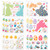 12 Sheet 146 Count Easter Stickers, Egg Chick Bunny Carrot Sticker for Easter Party Decoration