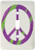 3dRose LLC lsp_18960_1 Pink Green Peace Sign - Single Toggle Switch