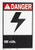 Brady 45159 7" Width x 10" Height B-302 Polyester, Black and Red on White Alert Sign, Header "Danger", Legend "480 Volts" (with Picto)