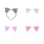Amosfun LED Cat Ear Headband Light Up Flashing Headband Glow Headpiece Luminous Headdress Glowing Hairband for Party 4PCS