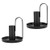 Kendiis Candle Holders Retro Iron Taper Candlestick Holder, Set of 2, Simple Black Candlestick Holders Candlelight Stand for Halloween Christmas Dining Room Home Decoration Display