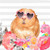 Posterazzi Collection Guinea Pig with Glasses Poster Print by Atelier B Art Studio (12 x 12)