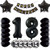 18th Birthday Party Decorations, 40Inch Black 18th Birthday Number Balloons, 18th Birthday black birthday balloons,18th Birthday Party Decorations black latex balloons, 18th Birthday Decorations