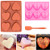 2 Pack Silicone Soap Molds, 6 Cavities Silicone Baking Mold, Heart Shaped Silicone Molds, Perfect for Soap Making, Handmade Cake Chocolate Biscuit, Pudding, Candy, Ice Cube