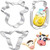 Cows Cookie Cutters Set 2 Styles Cows Cookie Cutters and Mason Canning Jar Cookie Cutter for Christmas Cookie Mold