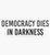 Democracy Dies in Darkness - Washington Post - Sticker Graphic - Auto, Wall, Laptop, Cell, Truck Sticker for Windows, Cars, Trucks