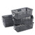 Neadas Dark Gray Plastic Storage Basket with White Rings on Both Sides, 6 Packs