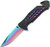 TAC Force TF-509 Spring Assist Folding Knife, Rainbow Blade, Black Handle, 4.5-Inch Closed
