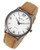 Top Plaza Brown Leather Analog Quartz Wrist Watches Simple Arabic Numerals Casual Dress Watch for Women Men