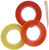 Omnigrid 2102 Glow Line Tape, Pink/Orange/Yellow