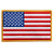 Hot Leathers, AMERICAN FLAG - Iron-On / Saw-On Rayon PATCH - 3" x 2", Heat Sealed Backing