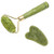 2 PCS Jade Roller and Gua Sha Tool Kit, Facial Ridged Roller Jade Stone Single Head Face Massager Gua Sha Scraping Massage Tool