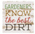 P. Graham Dunn Gardeners Know The Best Dirt Whitewash 5.5 x 5.5 Solid Wood Barnhouse Block Sign