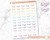 Dr. Appt Stickers, Script"dr appt" Stickers for Planner, Rainbow Colored Tracking Stickers ( 904-057-051-WH)