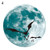 ewrTM Wall Sticker 30cm Round Halloween Moon Castle Bats Glow in Dark Luminous Wall Stickers Decor - 3  Halloween Supplies