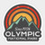 Olympic National Park Retro - Sticker Graphic - Car Vinyl Sticker Decal Bumper Sticker for Auto Cars Trucks