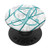 L Teal Geometric White Abstract Initial Monogram Letter Name PopSockets Grip and Stand for Phones and Tablets