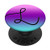 Black Pattern Initial Letter L On Teal Purple Pink Ombre PopSockets PopGrip: Swappable Grip for Phones  and  Tablets