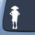 Bargain Max Decals Magic Elf Silhouette Sticker Decal Notebook Car Laptop 5.5" (White)