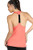icyzone Workout Tank Tops for Women - Athletic Yoga Tops, T-Back Running Tank Top(L, Fusion Coral)