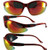 Global Vision Cougar Safety Sunglasses Orange Frame G-Tech Red Mirror Lens ANSI Z87.1