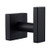 Matte Black Robe Towel Hook, Aomasi SUS304 Stainless Steel Square Utility Home Storage Hook for Modern Bathroom Kitchen Toilet, Wall Mounted