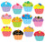 Creative Teaching Press Cupcakes 6-Inch Designer Cut-Outs (1795)