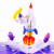 Liif Rocket Spaceship 3D Greeting Pop Up Card - For All Occassion, Happy Birthday Card For Kids, Son, Boy, Astronaut, NASA- With Message Note  and  Envelop - Size 5 x 7 Inch