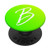 Bright Green Gradient Initial B Phone Lime Green Letter B PopSockets Grip and Stand for Phones and Tablets