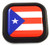 Puerto Rico Flag Square Black rim Emblem Car 3D Decal Badge Bumper sticker 2"